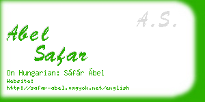 abel safar business card