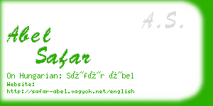 abel safar business card